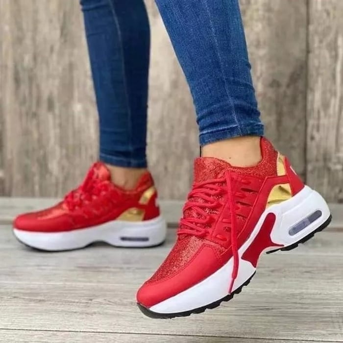 Fiora Sneakersy Damskie Buty Sportowe na Grubej Podeszwie – Adidasy - Pootivo