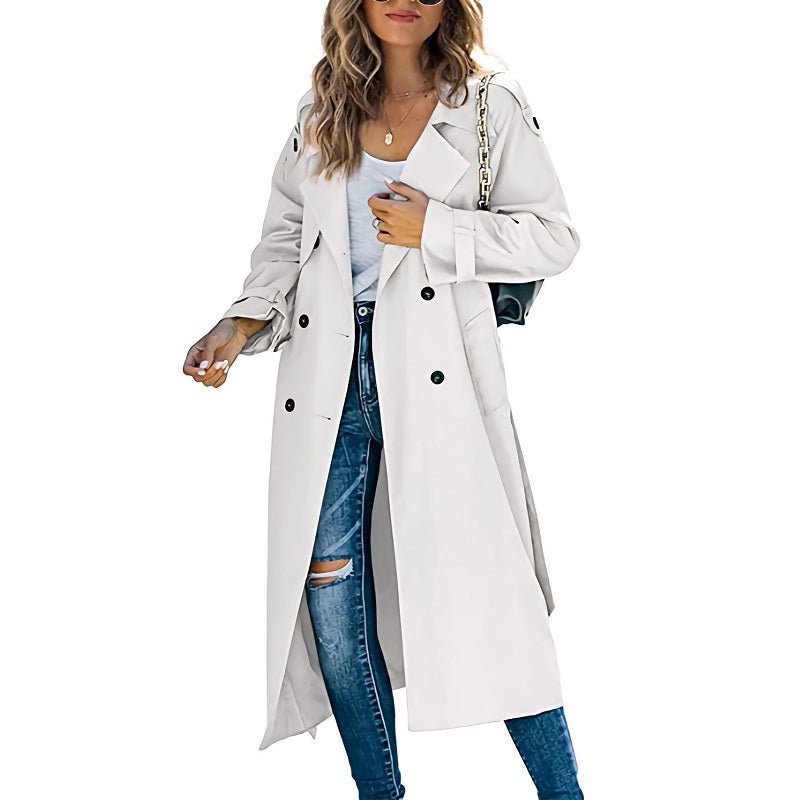 Zuzanna | Długi Dwurzędowy Trencz Damski - Pootivo