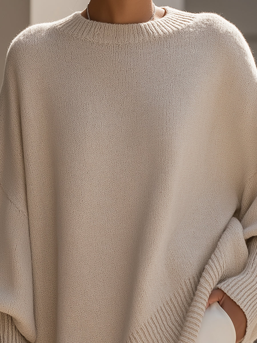 Ilona | Luźny Asymetryczny Sweter Oversize