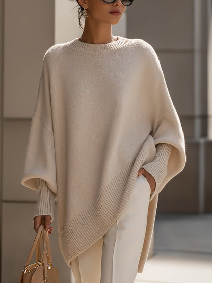 Ilona | Luźny Asymetryczny Sweter Oversize