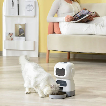 Feedro Automatische Voerautomaat 3,5L – Programmeerbare Voerbak Kat Hond Timer Portieregeling