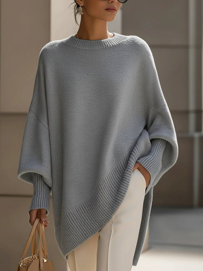 Ilona | Luźny Asymetryczny Sweter Oversize