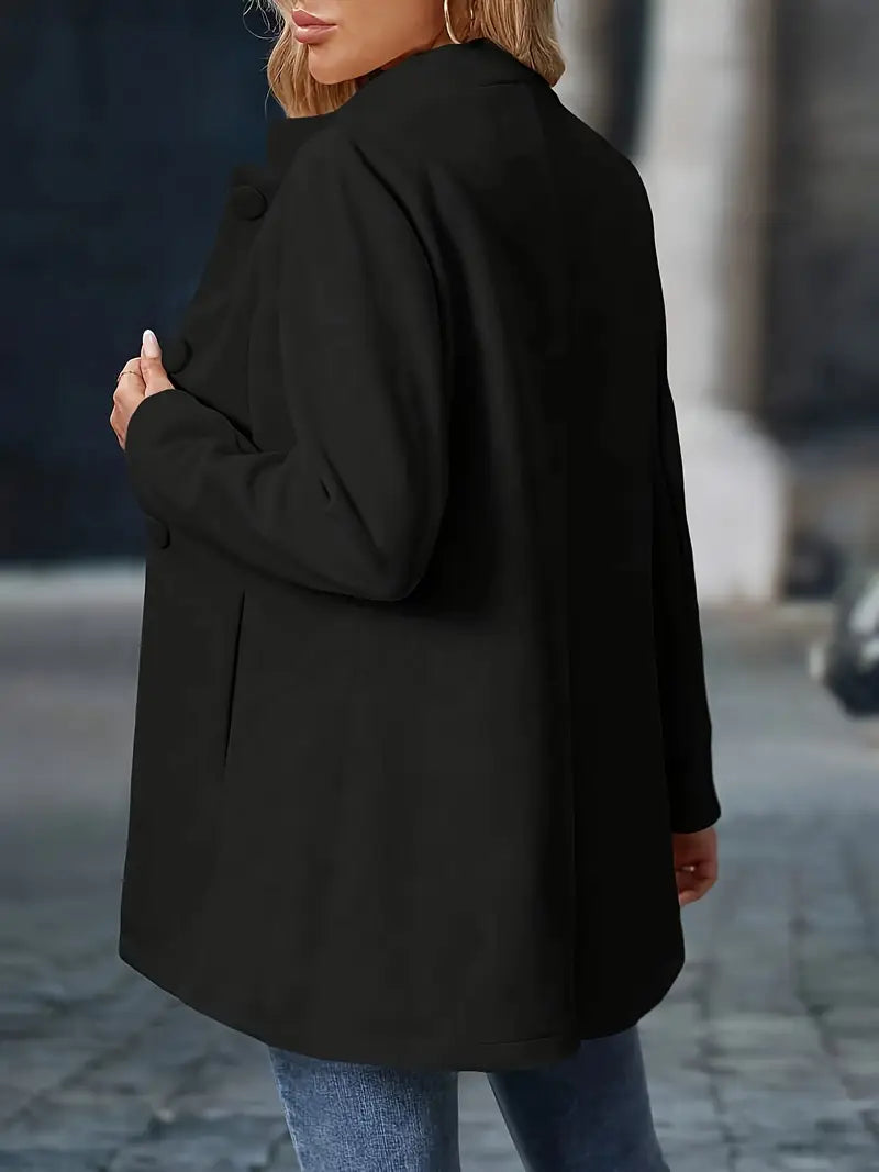 Hanna | Taliowany Jesienny Płaszczyk ze Stójką