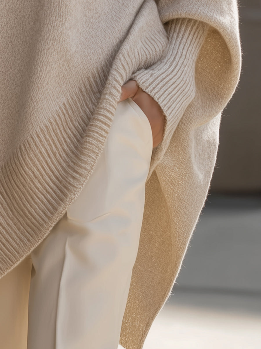 Ilona | Luźny Asymetryczny Sweter Oversize