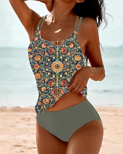 Isolde | Boho Tankini z Etnicznym Wzorem