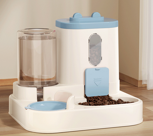 Gravilo Automatische Voer- en Waterdispenser 2-in-1 – Zelfvullende Voerbak Drinkbak Kat Hond