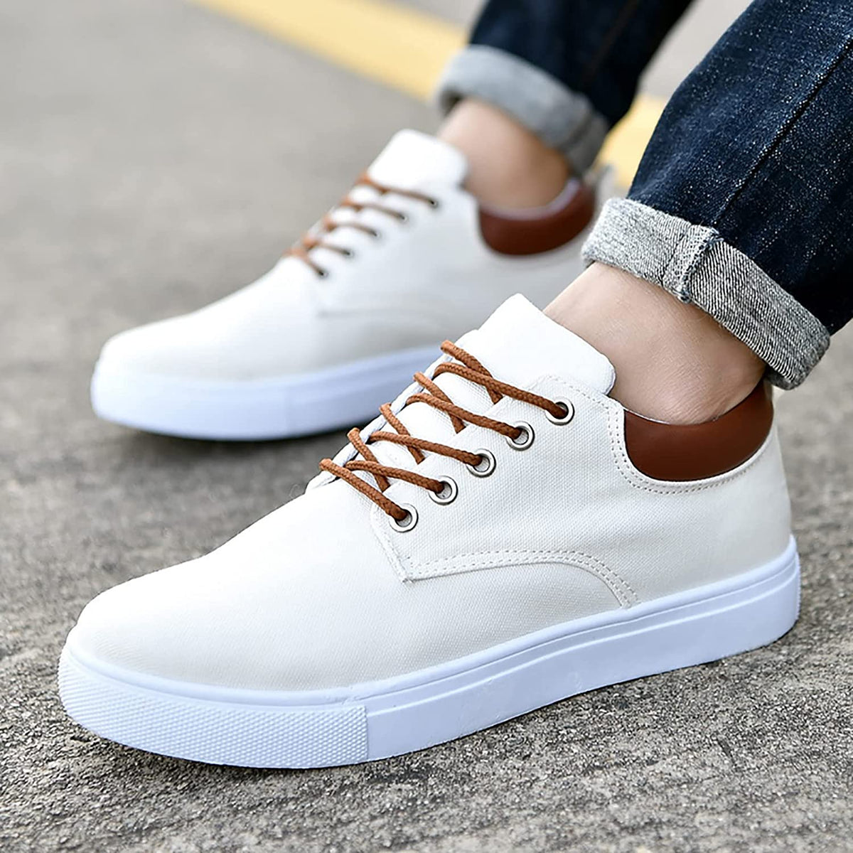 Bartosz | Płócienne Casualowe Sneakersy Męskie