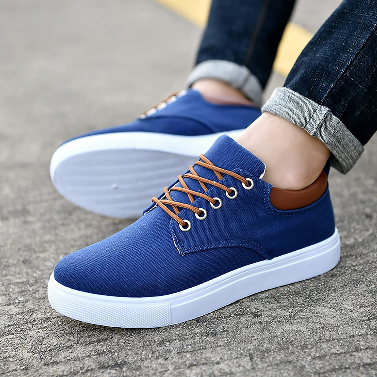 Bartosz | Płócienne Casualowe Sneakersy Męskie