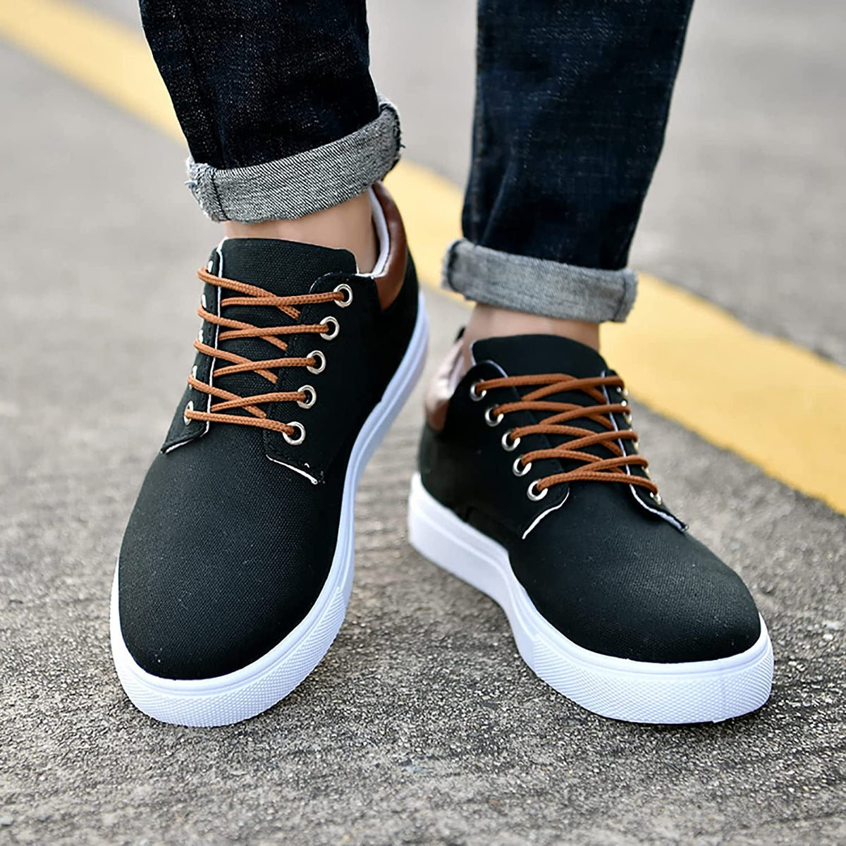 Bartosz | Płócienne Casualowe Sneakersy Męskie