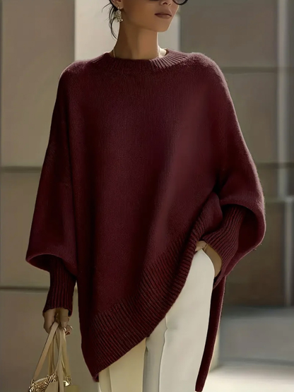Ilona | Luźny Asymetryczny Sweter Oversize
