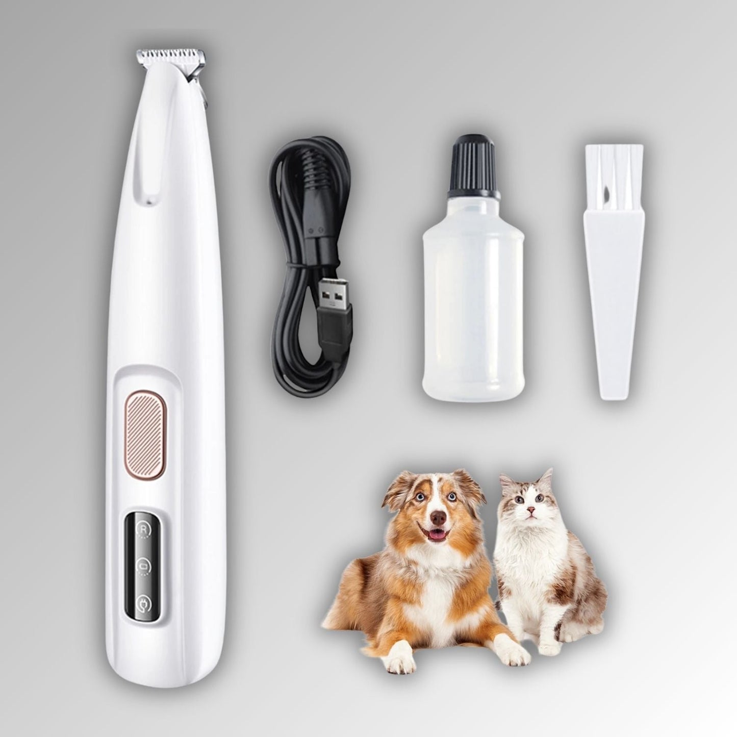 Trimvox Elektrische Poottrimmer Hond & Kat - met LED-lamp