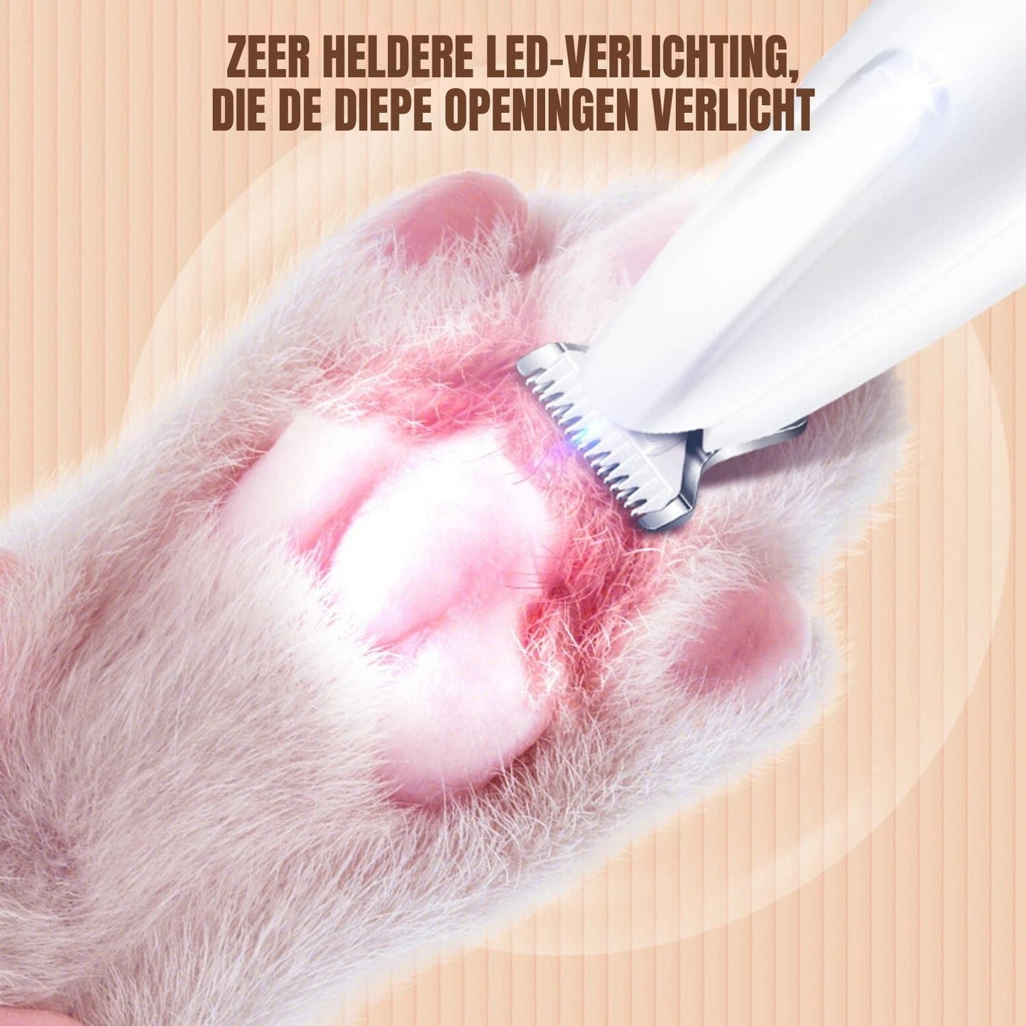 Trimvox Elektrische Poottrimmer Hond & Kat - met LED-lamp