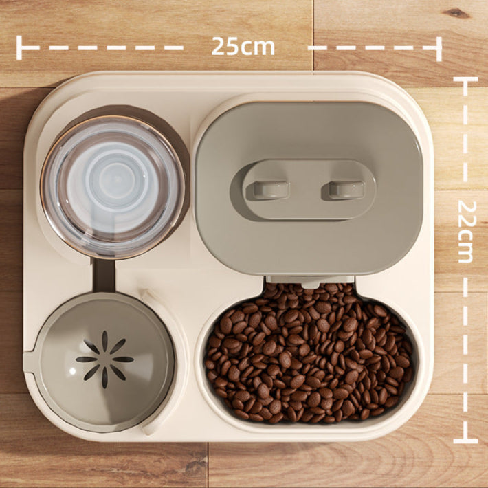 Gravilo Automatische Voer- en Waterdispenser 2-in-1 – Zelfvullende Voerbak Drinkbak Kat Hond
