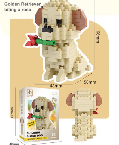 Bloxaro Honden Bouwpakket – Bouwset Hond, Bouwblokken voor Kinderen