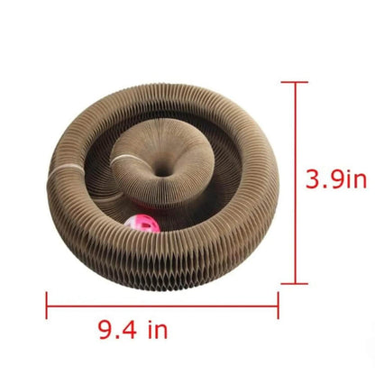 Scratchivo Krabkarton Kat – Kartonnen Krabmat Opvouwbaar Kattenspeelgoed met Bal