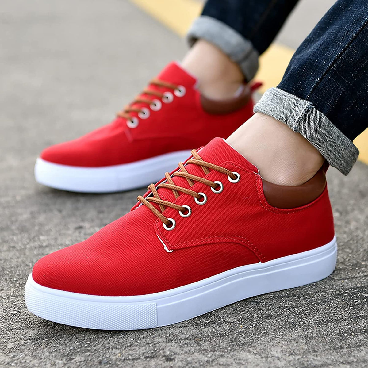Bartosz | Płócienne Casualowe Sneakersy Męskie