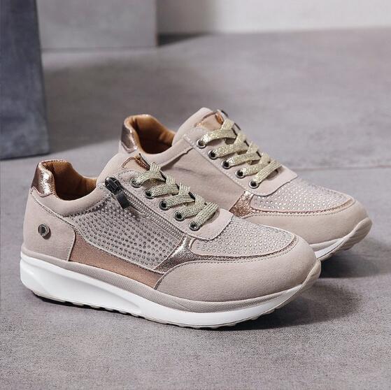 Marlena | Przewiewne Sneakersy Damskie na Koturnie