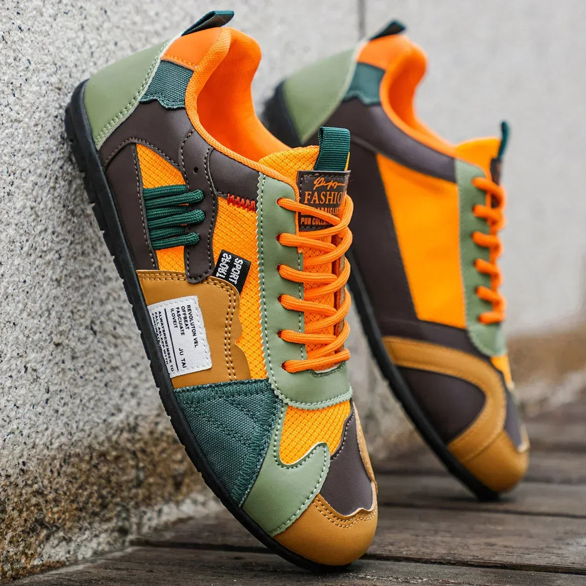 Bruno | Kolorowe Retro Sneakersy Męskie