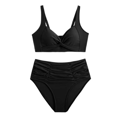 Juliette | Bikini z Wysokim Stanem i Marszczonym Dołem