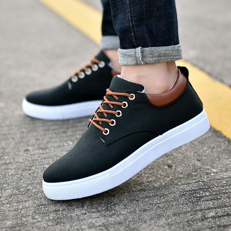 Bartosz | Płócienne Casualowe Sneakersy Męskie