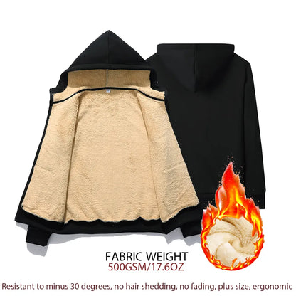 Kamil | Męska zimowa bluza rozpinana z kożuszkiem