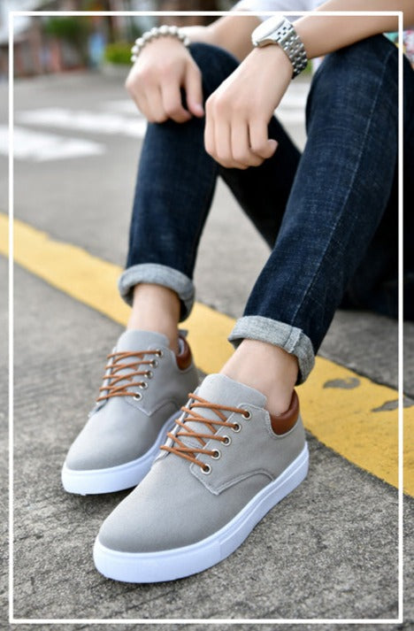 Bartosz | Płócienne Casualowe Sneakersy Męskie
