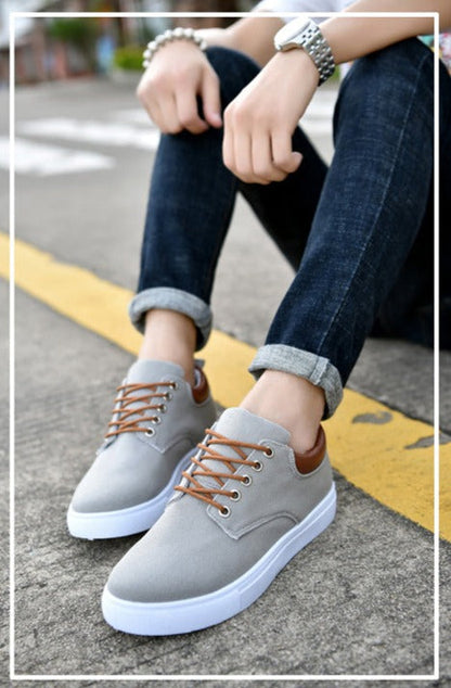 Bartosz | Płócienne Casualowe Sneakersy Męskie