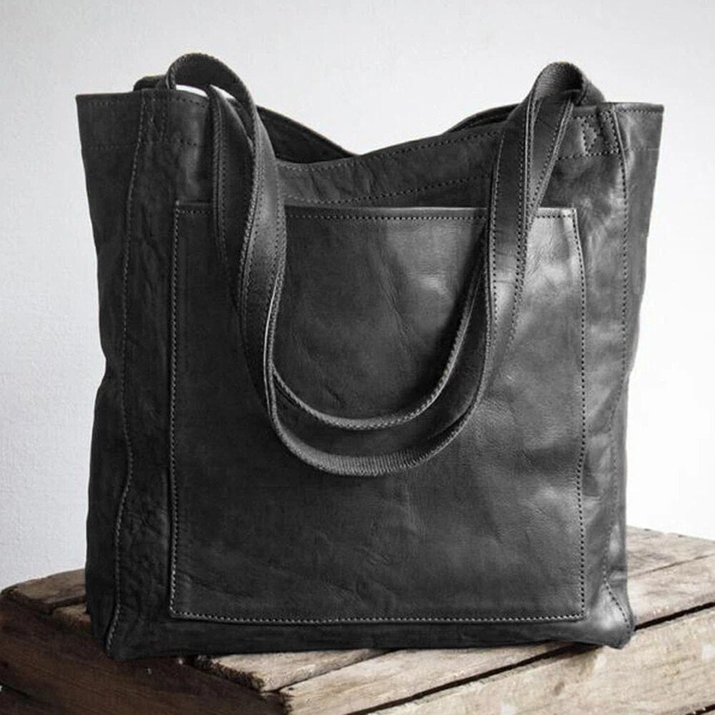 Addison | Klasyczna Skórzana Torba Shopper - Pootivo