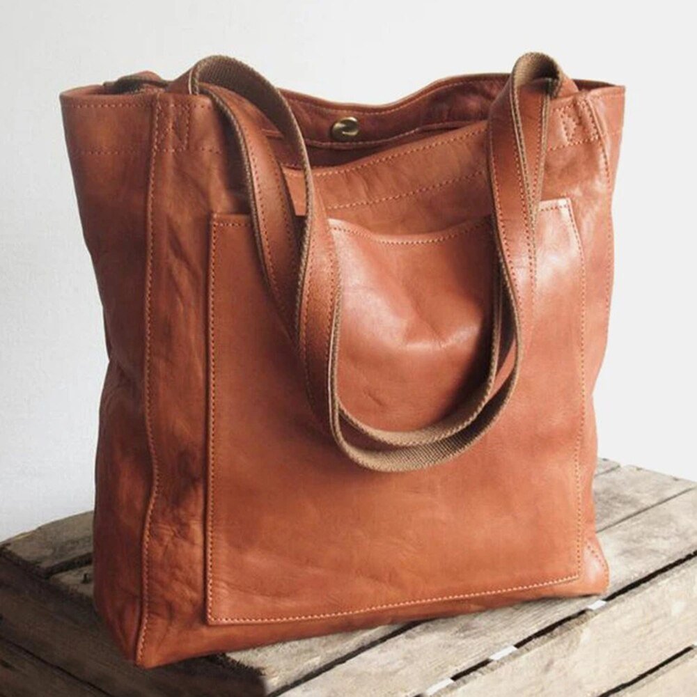 Addison | Klasyczna Skórzana Torba Shopper - Pootivo