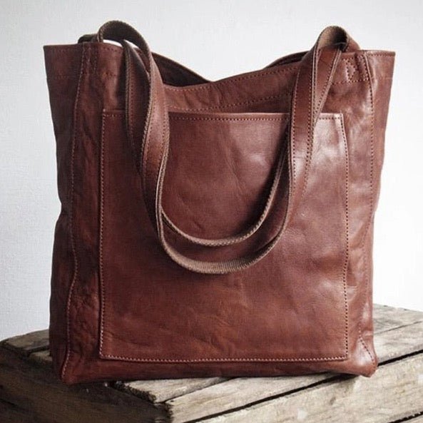 Addison | Klasyczna Skórzana Torba Shopper - Pootivo