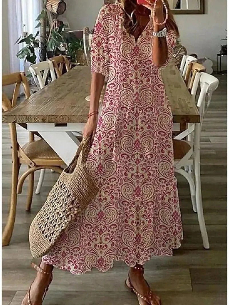Alessia Letnia Sukienka Maxi Boho Długa Sukienka Damska - Pootivo