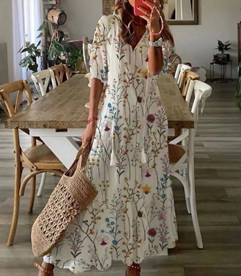 Alessia Letnia Sukienka Maxi Boho Długa Sukienka Damska - Pootivo