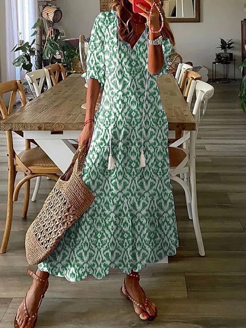 Alessia Letnia Sukienka Maxi Boho Długa Sukienka Damska - Pootivo