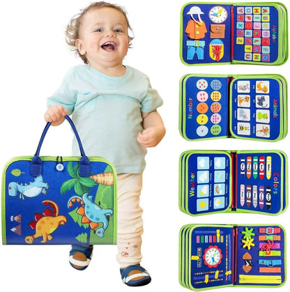 Bibalo – Książeczka Sensoryczna Montessori, Busy Book dla Dzieci 2-4 Lata - Pootivo