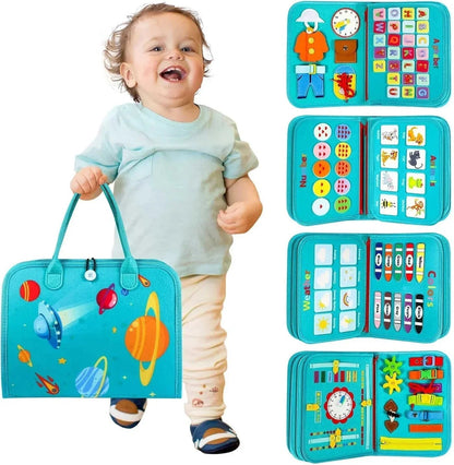 Bibalo – Książeczka Sensoryczna Montessori, Busy Book dla Dzieci 2-4 Lata - Pootivo