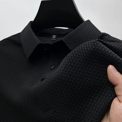 Blake Heren Poloshirt Met Wafelpatroon – Ademend en Licht, Geschikt Voor Golf en Tennis, Met Kraag - Pootivo