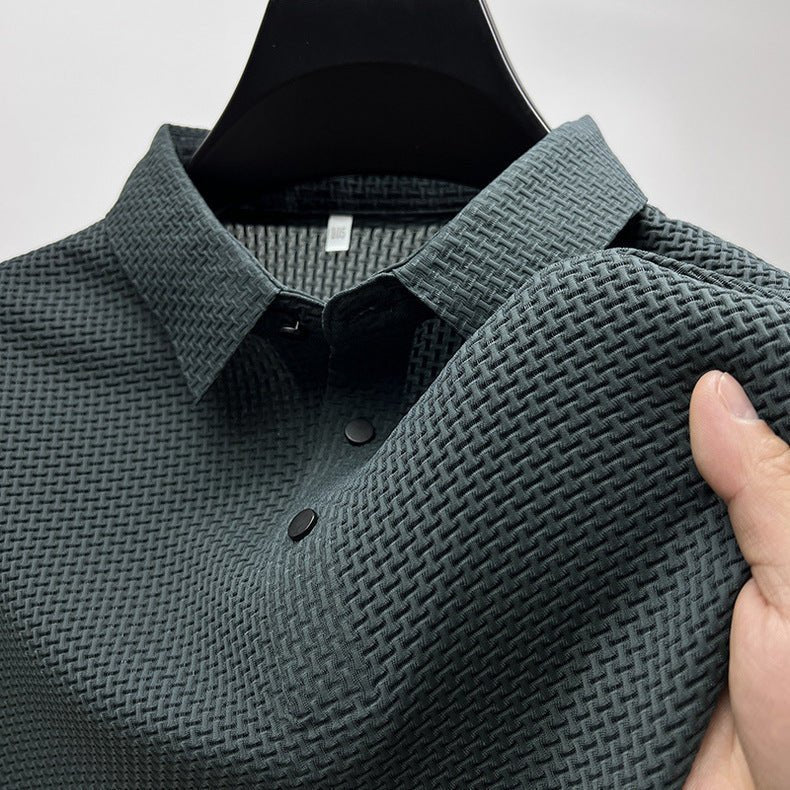 Blake Heren Poloshirt Met Wafelpatroon – Ademend en Licht, Geschikt Voor Golf en Tennis, Met Kraag - Pootivo