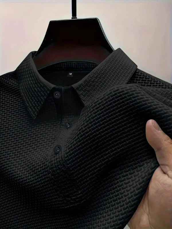 Blake Heren Poloshirt Met Wafelpatroon – Ademend en Licht, Geschikt Voor Golf en Tennis, Met Kraag - Pootivo