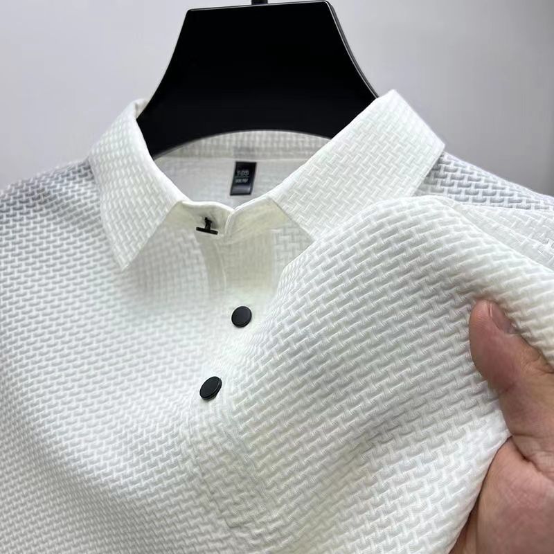 Blake Heren Poloshirt Met Wafelpatroon – Ademend en Licht, Geschikt Voor Golf en Tennis, Met Kraag - Pootivo