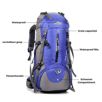 Bodhi | Wodoodporny Wielokomorowy Plecak Trekkingowy 50L - Pootivo