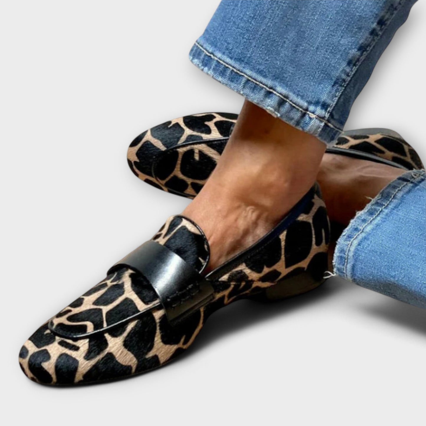 Brooklyn | Zwierzęcy Wsuwany Mokasyn Damski - Pootivo