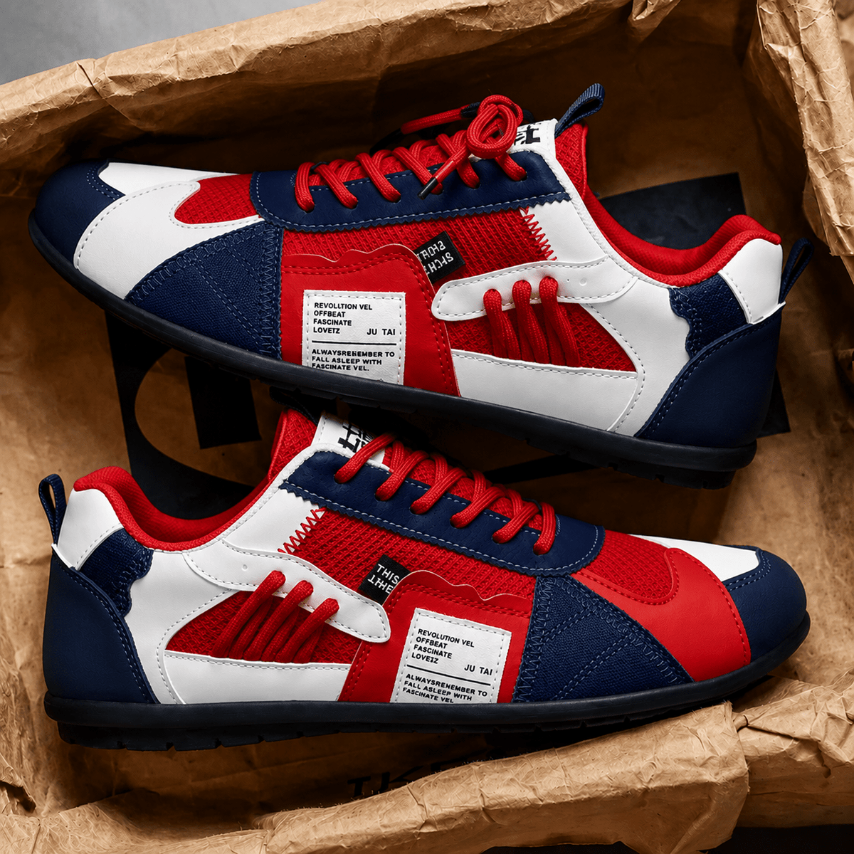 Bruno | Kolorowe Retro Sneakersy Męskie - Pootivo