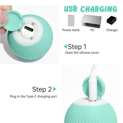 Purrivo Interactieve Speelbal Kat – Automatisch Bewegende Bal Oplaadbaar Kattenspeelgoed