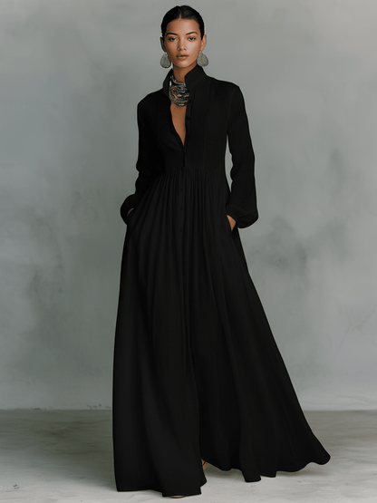 Chloe | Minimalistyczna Lniana Sukienka Maxi - Pootivo