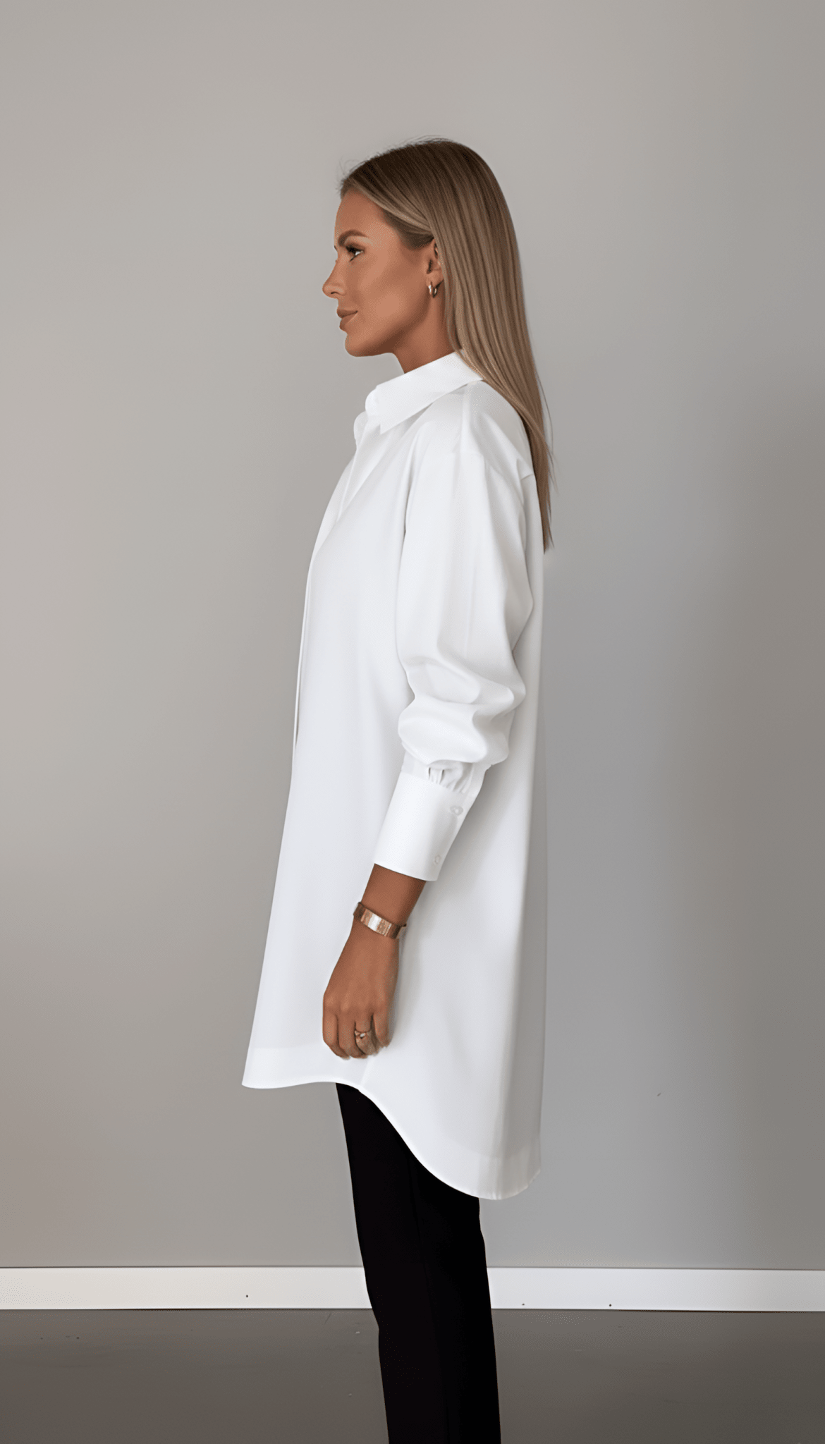 Chloe | Oversize Minimalistyczna Koszula Damska Długa - Pootivo