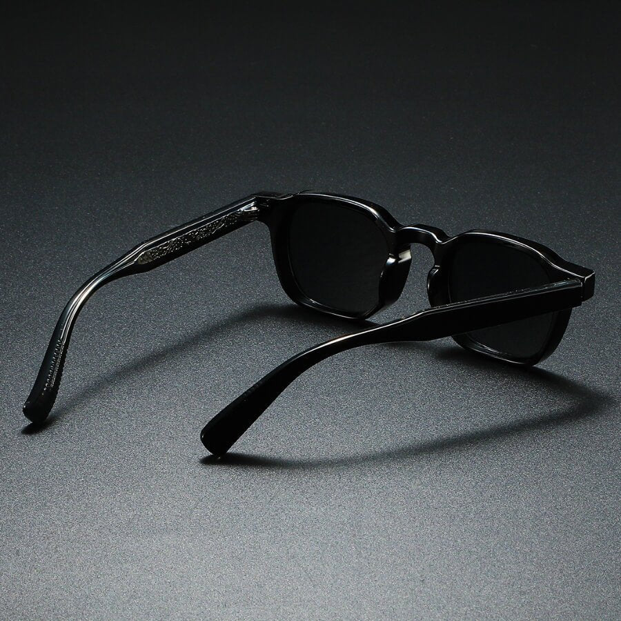 Clèova Kwadratowe Okulary Przeciwsłoneczne Polaryzacyjne UV400 – Vintage Szkła Retro - Pootivo