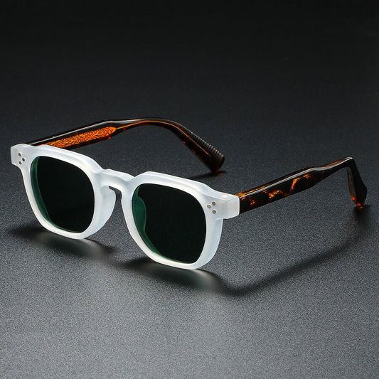 Clèova Kwadratowe Okulary Przeciwsłoneczne Polaryzacyjne UV400 – Vintage Szkła Retro - Pootivo