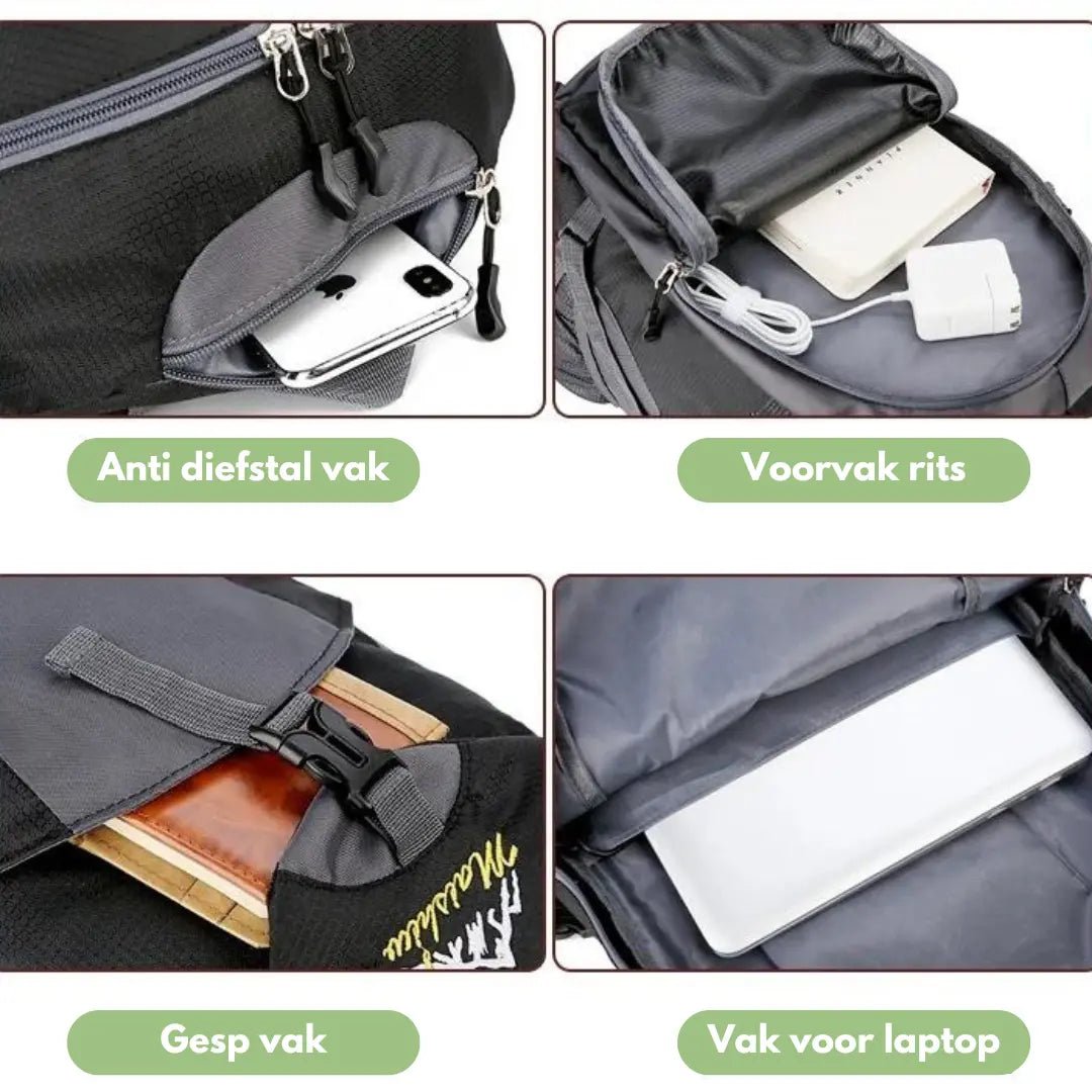 Cole | Wodoodporny Pojemny Plecak Trekkingowy 40L - Pootivo