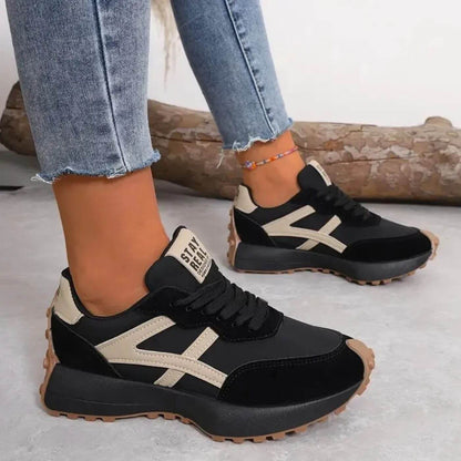 Zdzisława | Lekkie Jesienne Sneakersy na Grubej Podeszwie