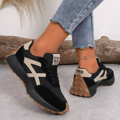 Zdzisława | Lekkie Jesienne Sneakersy na Grubej Podeszwie